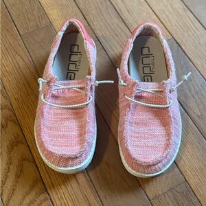 HEY DUDES Pink Moccasins Breathable Slip-On Shoes